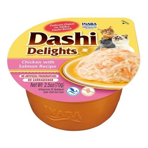 Inaba Dashi Delights kurczak i łosoś - karma uzupełniająca dla kota 70g