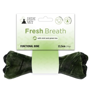 Kość funkcjonalna PEPE VET Fresh Breath (świeży oddech) 13,5 cm -70g