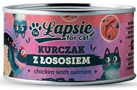 Łapsie Kurczak z łososiem w bulionie mokra karma dla kota 80g