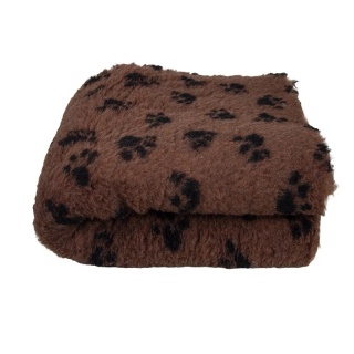 Legowisko antypoślizgowe DRY BED 28mm brąz czarne łapki BUBA 75x50 cm