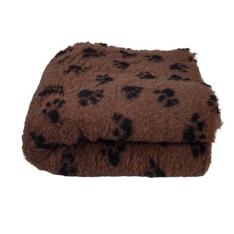 Legowisko antypoślizgowe DRY BED 28mm brąz czarne łapki BUBA 75x50 cm