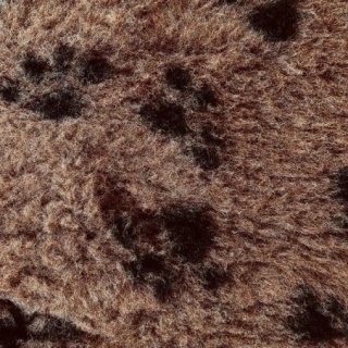 Legowisko antypoślizgowe DRY BED 28mm brąz czarne łapki BUBA 75x50 cm