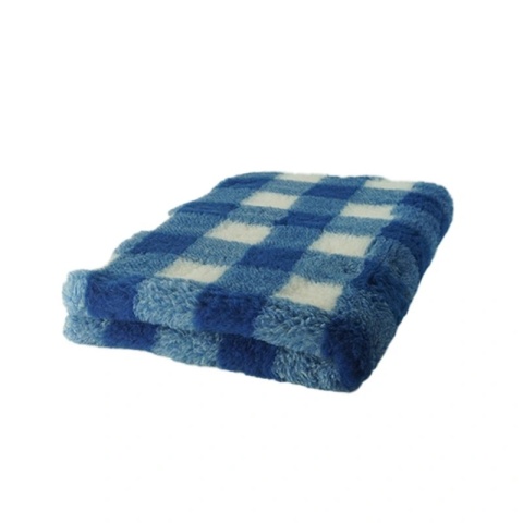 Legowisko antypoślizgowe DRY BED 28mm krata granatowo kremowa BUBA 75x50cm