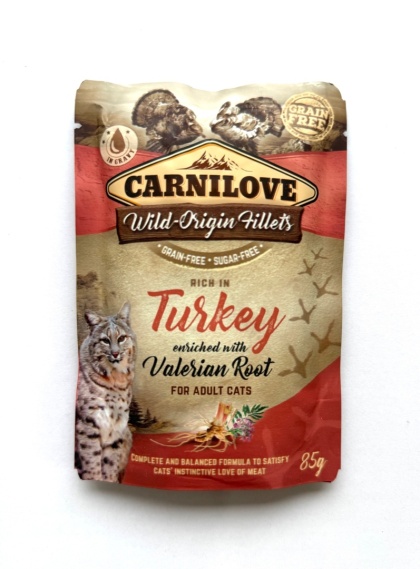 Carnilove Cat z indykiem i walerianą saszetka 85g