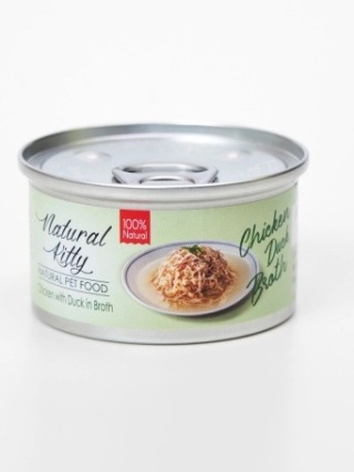 Natural Kitty Kurczak z kaczką w bulionie 80g