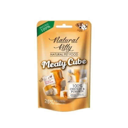 Natural Kitty Meaty Cube kostki z kurczaka z dynią - przysmak dla kota 60g