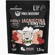 Paka Zwierzaka Karma sucha Jagnięcina z dziką różą PUPPY L 1,5kg