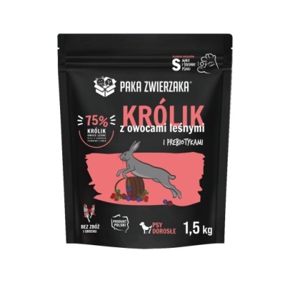 Paka Zwierzaka Karma sucha Królik z owocami leśnymi "S" 1,5 kg