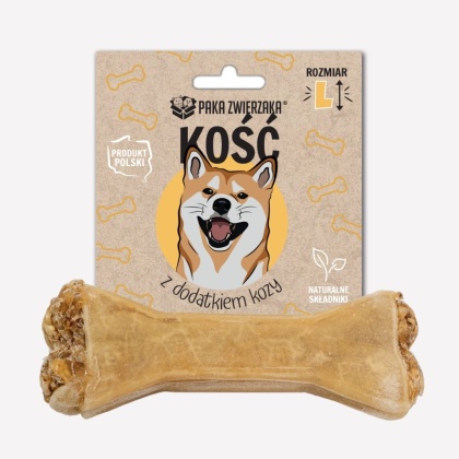 Paka Zwierzaka Kość z dodatkiem kozy L (13,5 cm)