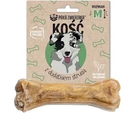Paka Zwierzaka Kość z dodatkiem strusia M (12 cm)