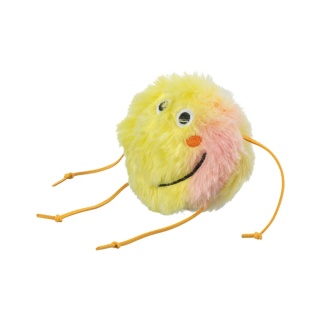 Potworek, zabawka, dla kota, plusz, pomarańczowa/żółta, 10 cm, z kocimiętką