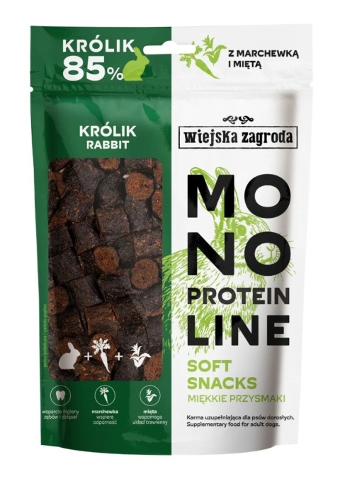 Przysmak dla psa WIEJSKA ZAGRODA Monoproteinowy Soft Snacks Królik 115 g