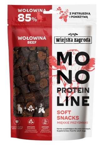 Przysmak dla psa WIEJSKA ZAGRODA Monoproteinowy Soft Snacks Wołowina 115 g