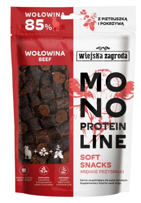 Przysmak dla psa WIEJSKA ZAGRODA Monoproteinowy Soft Snacks Wołowina 115 g