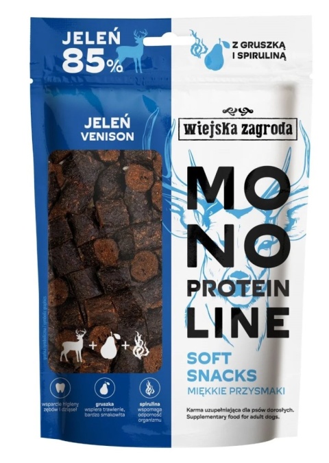 Przysmak dla psa WIEJSKA ZAGRODA Monoproteinowy Soft Snacks Jeleń 115 g