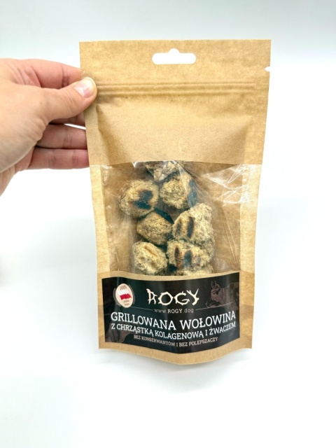 Rogy Grillowana Wołowina z Chrząstką Kolagenową i Żwaczem 80g
