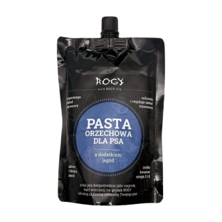 Rogy - Pasta orzechowa dla psa 300g- jagodowa