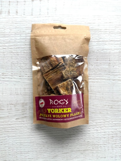 Rogy Yorker Przełyk Wołowy Płaski 80g