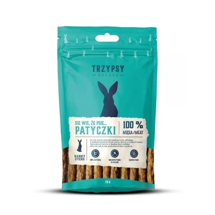 TRZYPSY DELUXE Sie wie,że psie patyczki z królika 70g