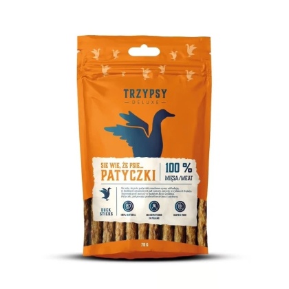 TRZYPSY DELUXE Sie wie,że psie patyczki z kaczki70g