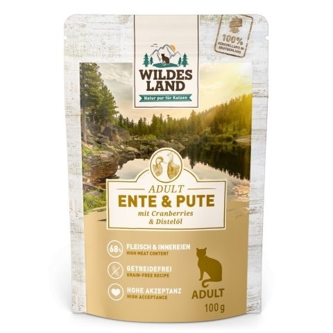 WILDES LAND CAT Classic Ente Pute - kaczka i indyk z żurawiną (100g)