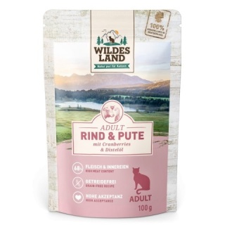 WILDES LAND CAT Classic Rind Pute - wołowina i indyk z żurawiną (100g)