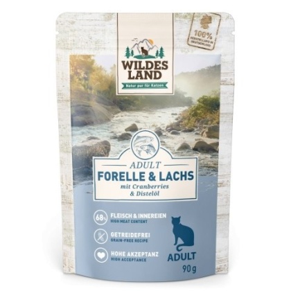 WILDES LAND CAT Classic Forelle Lachs - pstrąg i łosoś z żurawiną (90g)