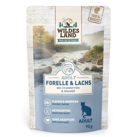 WILDES LAND CAT Classic Forelle Lachs - pstrąg i łosoś z żurawiną (90g)