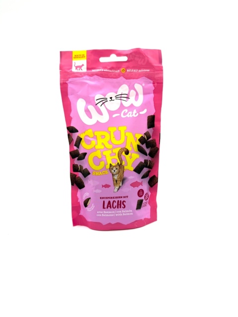 WOW CAT Crunchy Snack Lachs - chrupiące przysmaki z łososiem (60g)