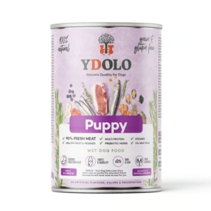 YDOLO Puppy - mokra karma premium z wieprzowiną Iberico i dzikimi rybami dla szczeniąt - 400g