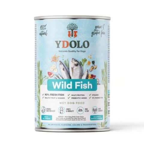 YDOLO Wild Fish - mokra karma dla psa z rybami morskimi i superfoods - 400g