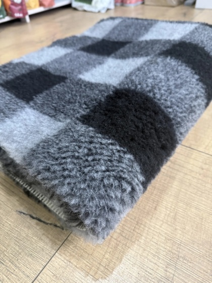 BUBA Legowisko antypoślizgowe DRY BED 28mm krata szaro-czarna 100*75 cm