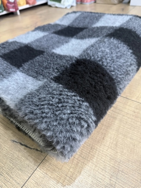 BUBA Legowisko antypoślizgowe DRY BED 28mm krata szaro-czarna 100*75 cm