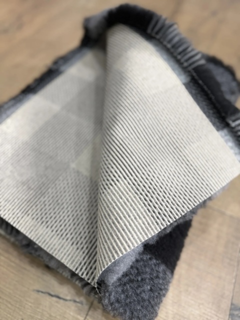 BUBA Legowisko antypoślizgowe DRY BED 28mm krata szaro-czarna 100*75 cm