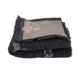 BUBA Legowisko antypoślizgowe DRY BED Cieńsze 22mm grafitowe szare w łapki 100x75 cm