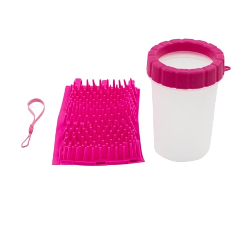 Barry King Czyścik do łap, dla psa, różowy materiał silikon+PP, rozmiar M