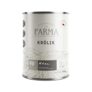 FARMA Select Królik 400 g – wysokomięsna karma mokra dla dorosłych psów