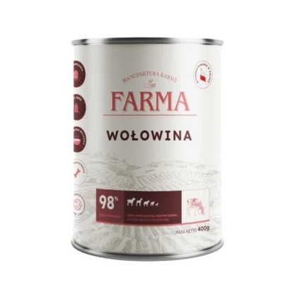 FARMA Select Wołowina 400 g – wysokomięsna karma mokra dla dorosłych psów