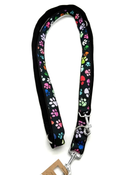 KENDOG Smycz przepinana dla psa handmade 200 cm “Kolorowe łapki”