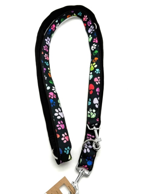 KENDOG Smycz przepinana dla psa handmade 200 cm “Kolorowe łapki”
