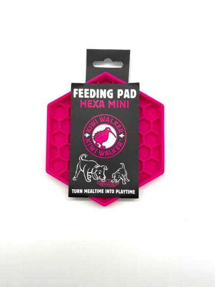 Kiwi Walker Hexa Feeding Pad Mini – mata do lizania dla psa i kota różowa