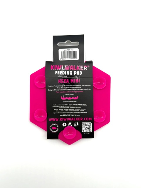 Kiwi Walker Hexa Feeding Pad Mini – mata do lizania dla psa i kota różowa