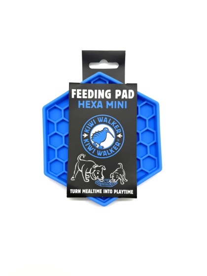Kiwi Walker Hexa Feeding Pad Mini – mata do lizania dla psa i kota niebieska