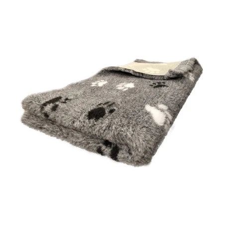 Legowisko antypoślizgowe DRY BED 28mm szary łapki biało czarne 75x50CM