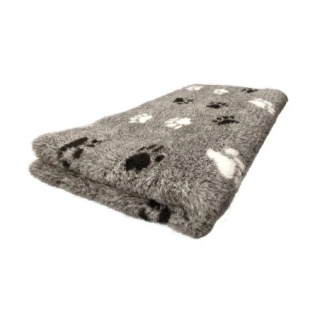 Legowisko antypoślizgowe DRY BED 28mm szary łapki biało czarne 75x50CM