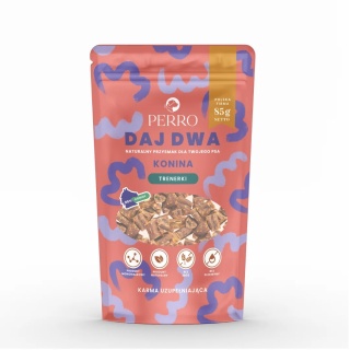 PERRO Daj Dwa Konina Trenerki 85g – naturalne suszone przysmaki treningowe dla psa