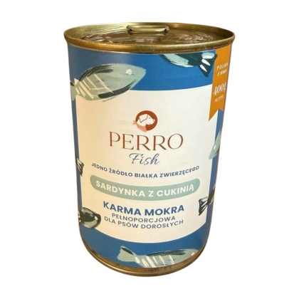 PERRO Karma mokra Sardynka z cukinią – monobiałkowa formuła dla psów dorosłych 400g