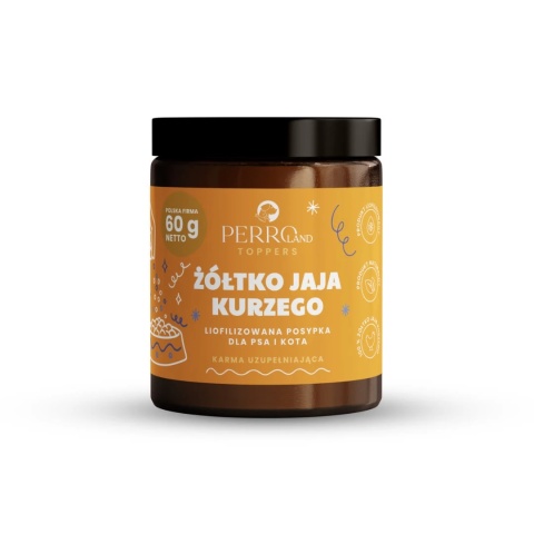 PERROland Toppers Żółtko Jaja Kurzego 60 g -liofilizowana posypka dla psa i kota