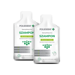 POLIDERM® SZAMPON SASZETKA – pielęgnacja sierści dla psa i kota 15 ml