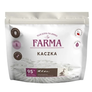Farma Kaczka 2kg – Hipoalergiczna karma dla psa tłoczona na zimno, monobiałkowa